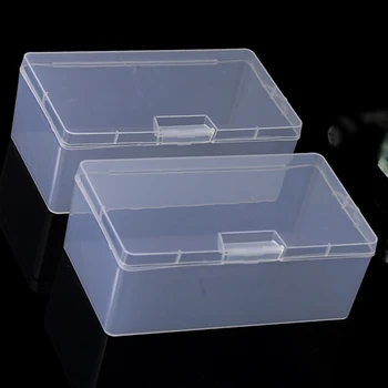 Прозрачна кутия за съхранение, 1 бр., Малки Пластмасови съдове, Прозрачна кутия за съхранение с капак За опаковане на бижута, прозрачен калъф