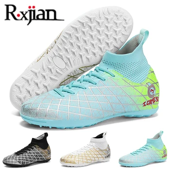 R. XJAIN 31-48 Нови Футболни Обувки Висококачествена и устойчива на плъзгане, Спортни Обувки За Тренировки На Трева В Пет Души Здрава Лека Спортни Обувки