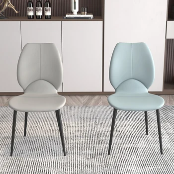 Кухненски кът столове Nordic Салон от изкуствена кожа Модерни и луксозни трапезни столове Дизайн Cadeiras De Jantar Мебели за трапезария WK50CY