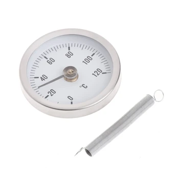 Термометър със скоба за тръба, биметаллический датчик за температура и пружина 63 мм, 120 ℃ Директен доставка