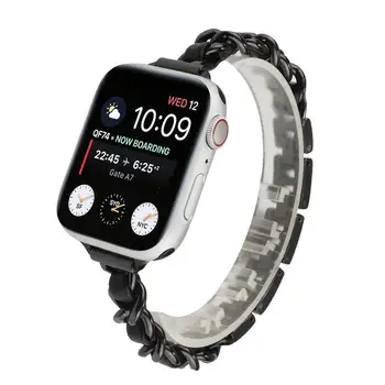 Каишка от неръждаема стомана за Apple Watch Band 40 мм 44/45/42/41/49/38 мм Метална гривна с един Кубински Звено за iWatch Ultra 8 7 6 5 SE