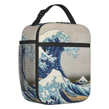 Under The Wave Off Kanagawa Термоизолированные Чанти За Обяд Katsushika Hokusai Замяна Чанта за Обяд и за Училищната Кутия За Съхранение на храна