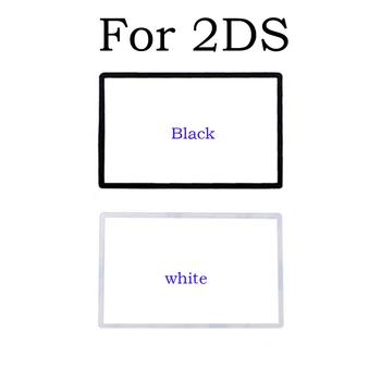 TingDong черно-бяла Горната част на LCD капак за горната част на LCD екрана 2DS Нова пластмасов капак за замяна на обектива