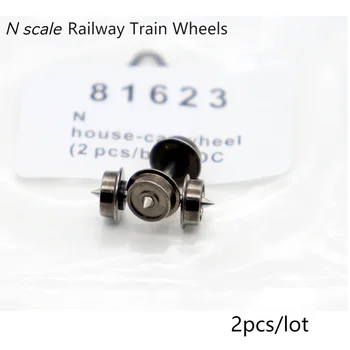 2 елемента N Мащаб 1/160 Модел на колелата жп влакове Модифицирани детайли за модели на вагона на влака Колела Миниатюрни метални Универсални