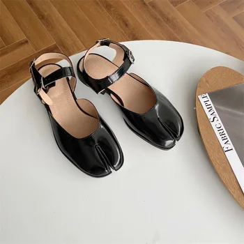 Модерни дамски сандали с разцепени пръсти 2023, обувки Mary Jane, с каишка и глоба в ключалката, ежедневни дамски обувки täby в ретро стил