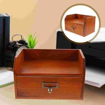 Дървена кутия за съхранение на Настолен организатор за дреболии с чекмеджета Тип Container Boxes