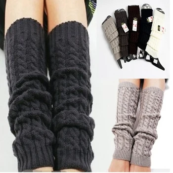 Дамска Мода Зима Задължителен на една Кука Възли Гамаши Гамаши Чорапогащи До коляното