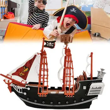 Детски Пиратски играчки Пиратски кораб Играчка Интересни Уникални Модели на лодки Играчки за Украса на масата Лодка Играчка за домашна детска градина
