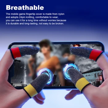 10 чифта ръкави за мобилни игри, нескользящие калъфи за игри със сензорен екран, водещ 24-контактни чувствителни преносими ръкавици, игрови аксесоари