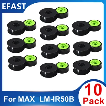 1 ~ 10PK За MAX LM-IR50B КАТО лента за этикетирования касети с мастило за принтера MAX LM-550A LM-550A2 LM-550A2BH LM-550E, черен, 110 м