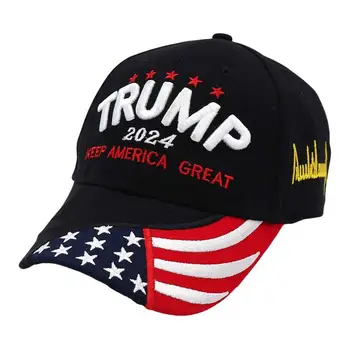 Камуфляжная бейзболна шапка с флага на САЩ 2024, бейзболни Шапки Keep America Great Again, Шапка на Президента с 3D Бродерия, Лидер на продажбите