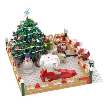 Коледна елха, подаръци под формата на лос, камбанка, шапка на Дядо Коледа, приятели, парк за развлечения, Зимни село, украса на влака, строителни блокчета, Играчки на Дядо Коледа, подаръци