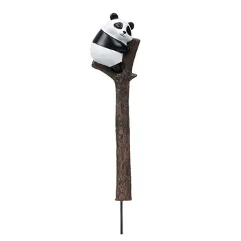 Панда в поза на украсата на дървото Микро Пейзаж Мультяшная модел Панда Градински орнамент Бонсай