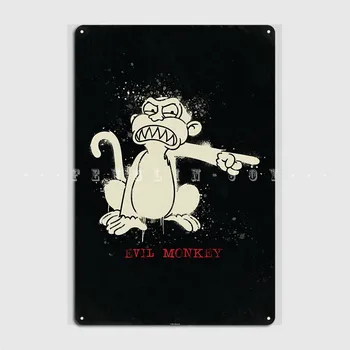 Плакат с нечестивите маймуна, метални табели, кино, хол, дом, обичай указателни табели, калай знак, плакат