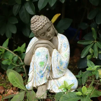 Статуята на спящия Буда, дзен-медитация, будизъм, водопади, фонтани на закрито, украса на маса за вашия дом и градина, подаръци за Деня на бащата