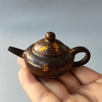 Мини-гърне с дръжка от чиста мед, малък чайник, тибетски Писания, хартиени декорации, домашен чай маса, чайник от чиста мед, декоративен