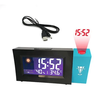 Прожекционен digital alarm clock Функция за повторение на датата Регулируема ъглова осветление Проектор Led часовник с проекция на времето