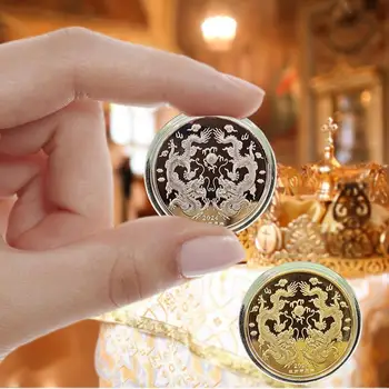 Монета на Дракона в китайския стил, Атмосферни Колекционерски Монети на Китайската Нова година, Празника, за да проверите за журнального маса, Витрина на входната врата