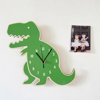 Стенен часовник с динозавром за офис, хол, домашен интериор, трайни, лесни за инсталиране, лесни за употреба