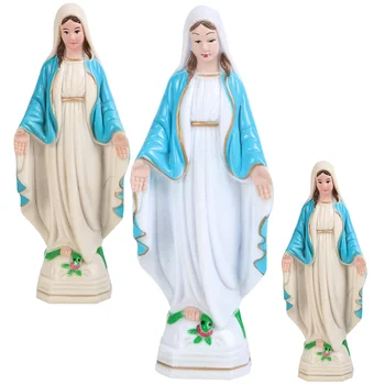 3 Бр Декоративна Статуетка Във Формата На Дева Мария Декорации От Смола Настолна Статуя На Мадона На Майката