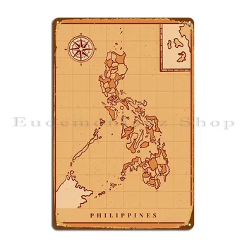 Реколта карта на Филипините, Дизайн, метални табели, Ph, Стенни картини на клуба, Лидице табела на кръчмата, плакат