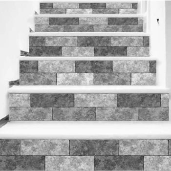 Имитация на тухлена гранули фигурата Стикер на стълба на Самозалепващи Стикер на стената Стикер на пода Home Decor