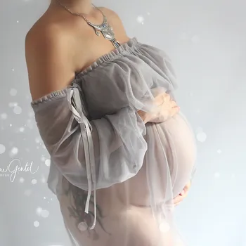 Секси рокли за бременни Don & Judy, подпори за фотосесия, тюлевый халат за баня, престилки с дълги ръкави, бременна жена за душата на детето, за дрехи по поръчка