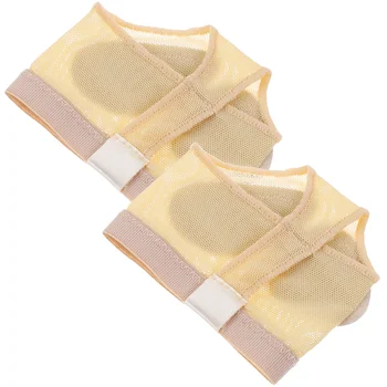 3 двойки плюсневых възглавници за предната част на крака, чорапи-ролки за облекчаване на болката от мазоли на волдырях за защита на предната част на крака - размер (бежов)