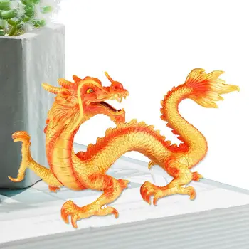 Китайска Статуетка На Дракон Играчка Китайския Зодиак Статуя На Дракон Обучение Фэнтезийная Детска Играчка Талисман На Годината На Дракона