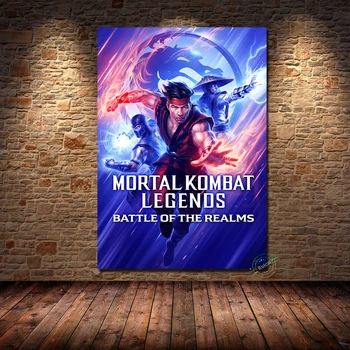 Легенди на Mortal Kombat Битка на царства Плакат, Картина върху платно Щампи стенни художествени картини Модерен начало декор Подарък