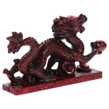 Статуетка на дракон от смола, статуетка в китайската форма, декорация за кола, фигурки на животни, офис подаръци