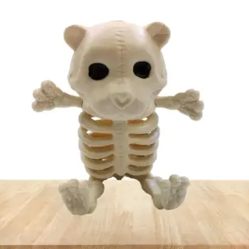 Скелети на животни за Хелоуин Зловеща Фигурка Реалистичен скелет на мечка в цял ръст, Украса за Хелоуин за спални, веранда