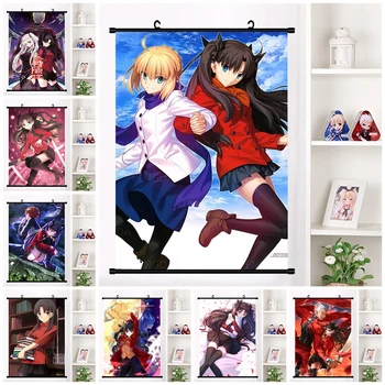 Окачен плакат Fate Stay Night, аниме, секси момиче, живопис върху платно, Пластмасов модел с скролиране, HD Печат, декорация за дома, стените в спалнята, изкуство