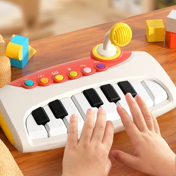 Мини електронна клавиатура за ранно обучение за начинаещи, пиана за бебета и малки момичета.