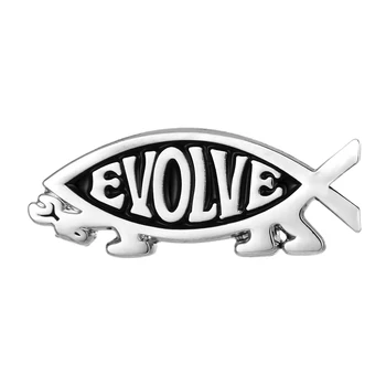 Иконата-жени Evolve Atheist Fish Evolution