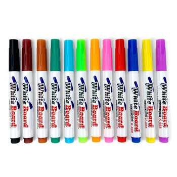 12 Цвята маркери за дъска, Стираемые цветни връхчета, цветни връхчета за еднократна употреба за училищна степен, офис