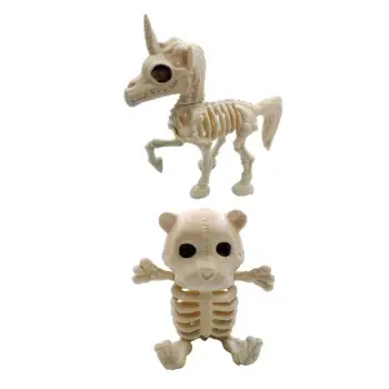 Фигурка на скелета на животното, в пълен ръст, статуетка скелети на животни за Хелоуин, сезонен декор за всекидневна, веранда, тераса, двор