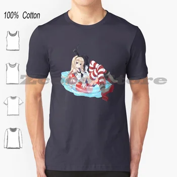 Тениска Shimakaze от 100% памук, за мъже и жени с индивидуален модел, колекция Shimakaze Kancolle, заячьи уши моряк