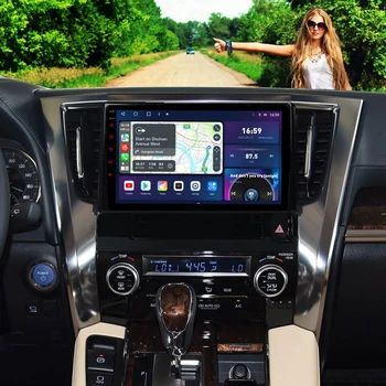 QLED 1280*720 P 8 Core 8 + 128 Г Автомагнитола за Toyota Alphard Vellfire H30 2015-2022 GPS Carplay Автомобилен Мултимедиен плеър 4G LTE