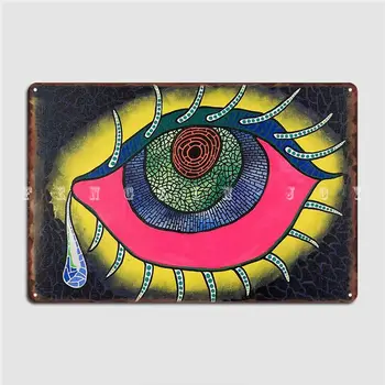 Метална табела Yayoi One Eyes Стенен декор на публикуване кино Реколта лидице знак-плакат