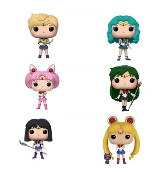 Тематични Фигурки Funko Sailor Moon и Луната Статуя на Героя Заек Фигурки на Кукли Моряшка Chibi Sailor Moon Нептун Подарък за Момичета
