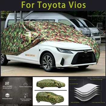За Toyota Vios Оксфордския automobile калъф Външна защита на Снежната Покривка Козирка Водоустойчив, Прахоустойчив Камуфляжный automobile калъф