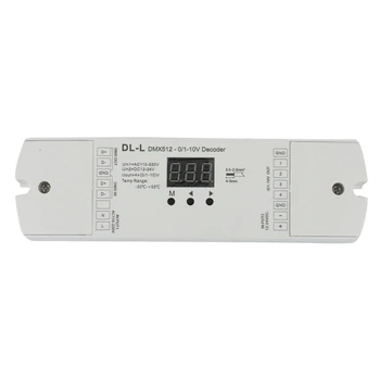 4-Канален Преобразувател DMX512 в 1-10 В /0-10 В, Вход за постоянен Ток 12 В 24 В, 4-канален Преобразувател на Сигнал на Цифровия дисплей DMX RDM DL-L