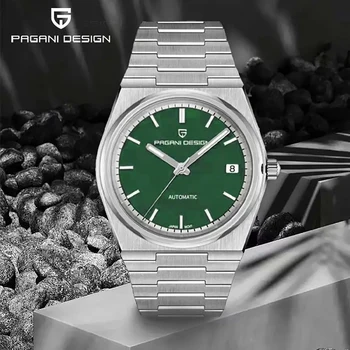 Pagani Design 2023 Нови мъжки автоматично механични часовника 38 мм, с сапфирено стъкло NH35 Бизнес водоустойчива 100-метрови часовници за мъже