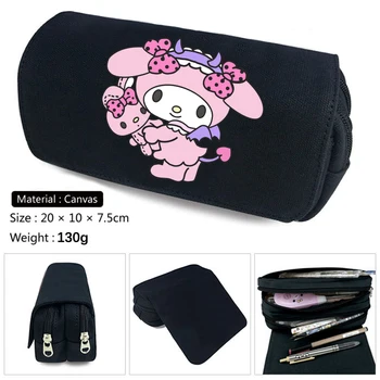 Училищна чанта за моливи Sanrio My Melody Голям капацитет, молив случай за писалки, канцеларски материали, козметика чанти Kawaii Cinnamoroll