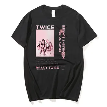 Мъжки / дамски тениска Twice Kpop в корейски стил, градинска облекло в стил харадзюку, мъжки памучен риза в стил хип-хоп, Реколта эстетичная облекло