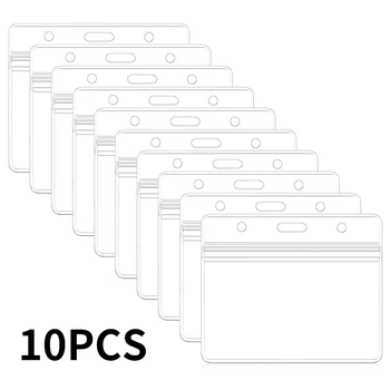 10шт Държач за карти Прозрачна Запечатани Водоустойчива Работна Плоча Защитен Пластмасов капак за самоличност от PVC за учебни офиси