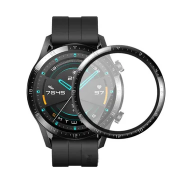 3D Извит Край Мека Прозрачен Защитен Филм Пълно Покритие За Huawei Watch GT 2 46 мм GT2 Smartwatch LCD Екран Протектор (Без Стъкло)
