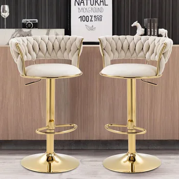 Бутик нов барного столове Nordic light с луксозен ски лифта, въртящ се бар стол, модерен прост бар стол, дом на висока табуретка