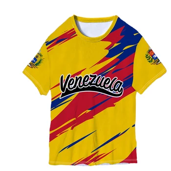 Venezuela Youth Направи си сам, Безплатно Потребителско име, Номер на Фланелка, Национален флаг, Венесуэльско-Испанска дрехи с принтом колеж, снимка Дрехи